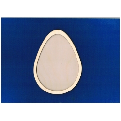 SKLEJKA #3mm Jajko 16x12cm wąskie z ramką , obwódką  szerokość ramki 0,7 cm